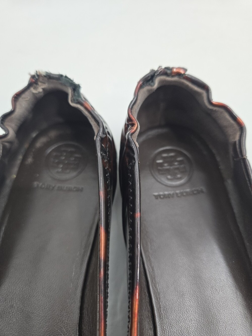 Tory Burch Tortoiseshell Ballet Flats Brown Black Size 8 - Picture 6 of 13